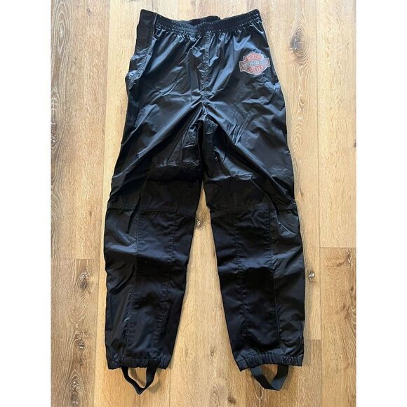Harley Davidson Mens Black Classic Cruiser Rain Pants Size Medium 98246-09VM - Picture 1 of 3